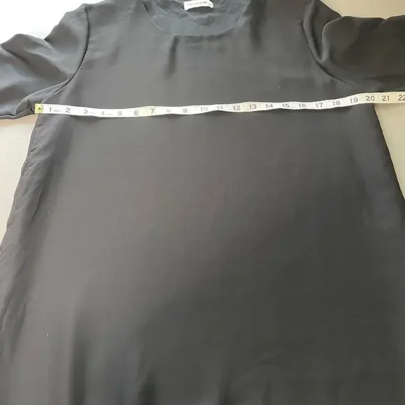 Favolook Long Sleeve Mini Dress‎ Lace Fringe Hem Black Size XL Goth Dark Whimsy - Picture 7 of 10